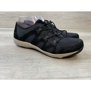 Dansko Honor Women's Black Mesh Bungee Lace Walking Shoes 8.5 Comfort Shoes